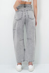 Gri Yüksek Bel Baggy Balloon Jean BCHNW-251172