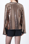 Rose Gold Payetli Açık Form Ceket BCHESQ-251161