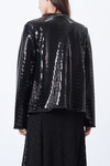 Siyah Payetli Açık Form Ceket BCHESQ-251161