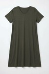 Haki Örme Viscon Elbise