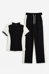 Siyah Blok Detaylı Yumuşak Dokulu Modal Kumaş Alt Üst Takım