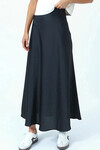 Siyah Yüksek Bel Basic Saten Etek BCHCA-251231